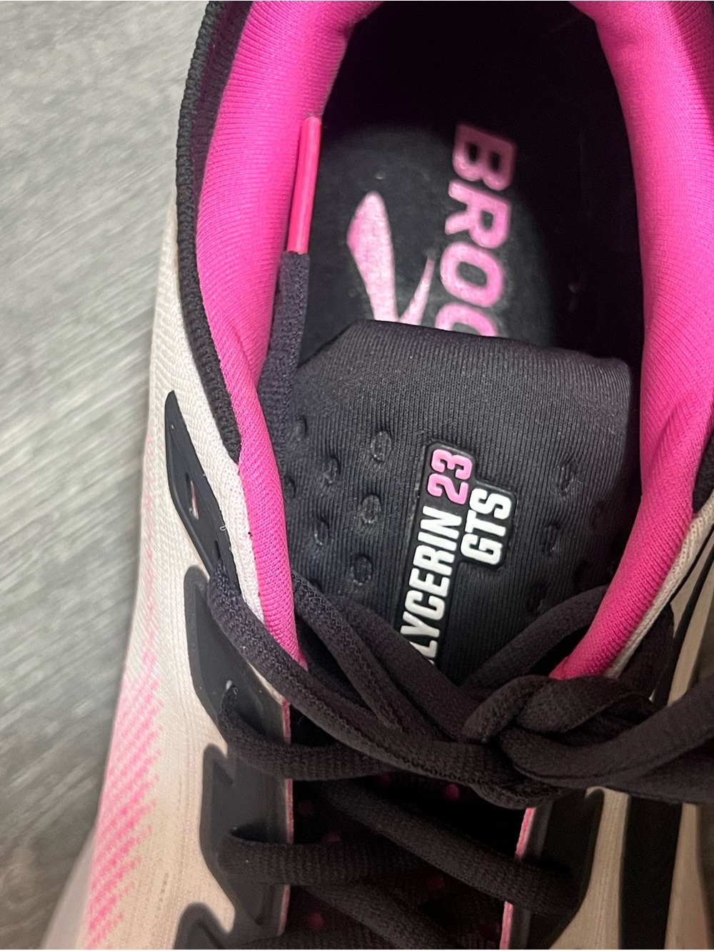 Brooks Women's Running Sneakers in Pink and Black - Picture 6 of 8